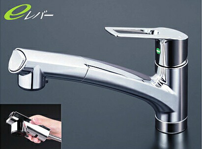 楽天市場】混合栓 KVK KM5021TEC 流し台用シングルレバー式シャワー付