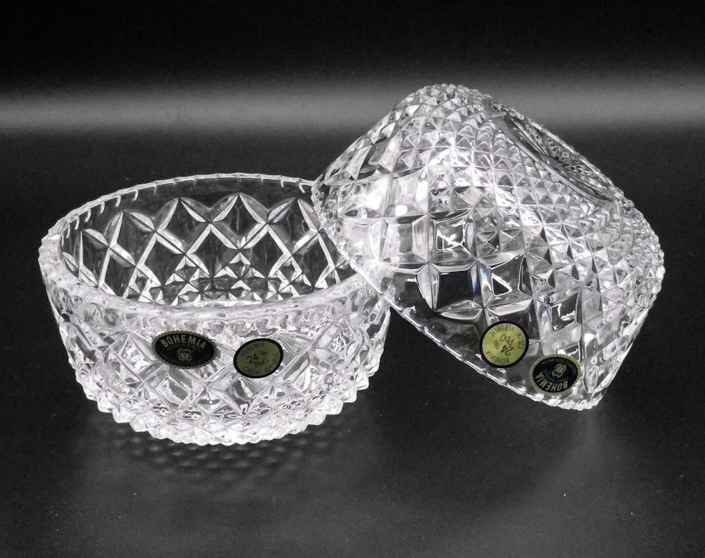 楽天市場】ボヘミアングラス クリスタル デザート ボウル 2個セット