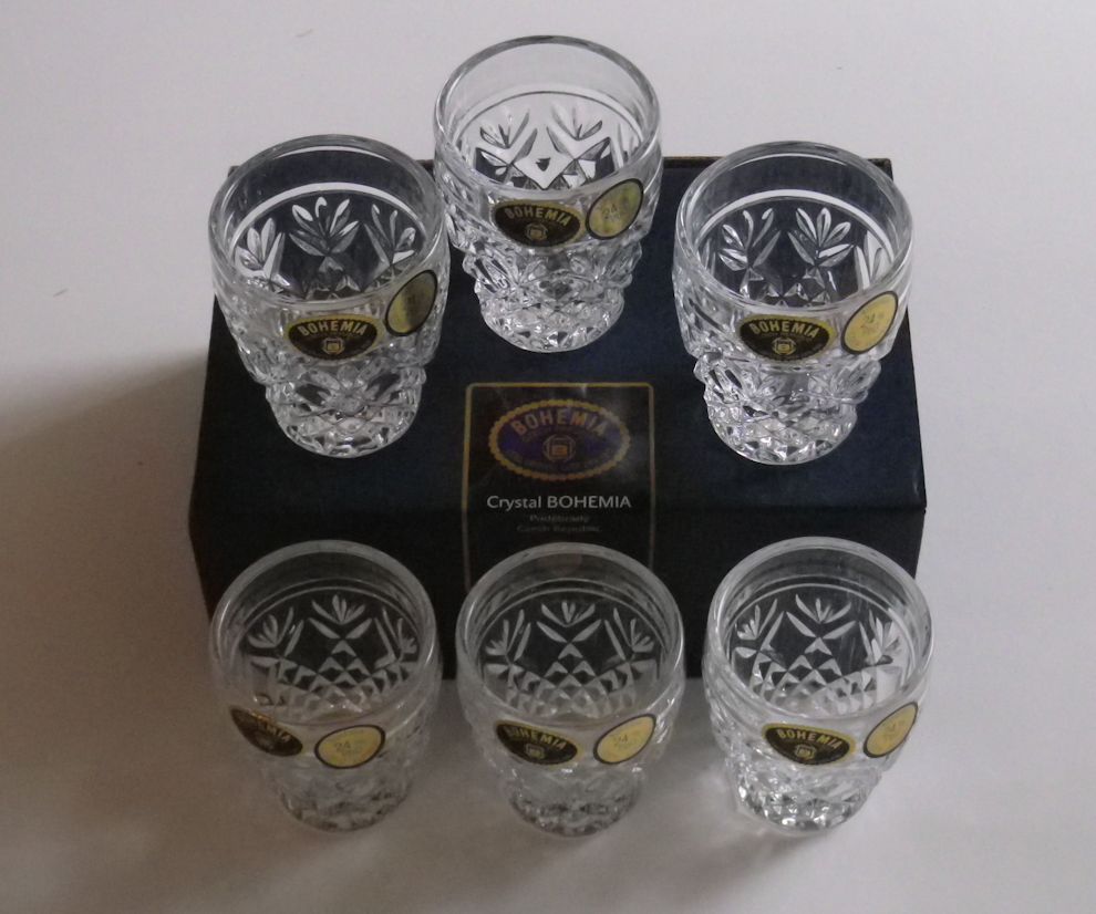 楽天市場】ボヘミアングラス クリスタル 冷酒グラス6個セット