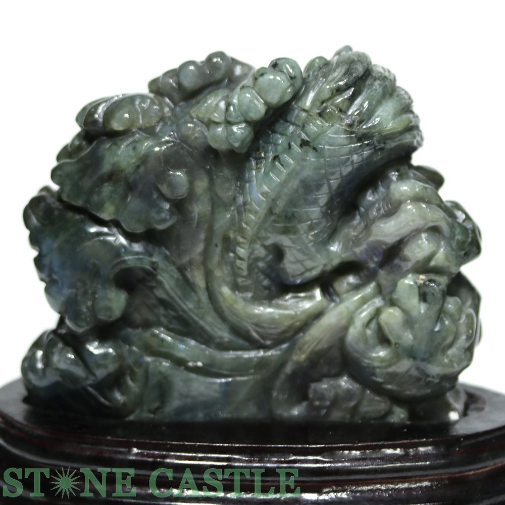 楽天市場】☆一点物☆【彫刻置物】龍 ラブラドライト (台付) No.28