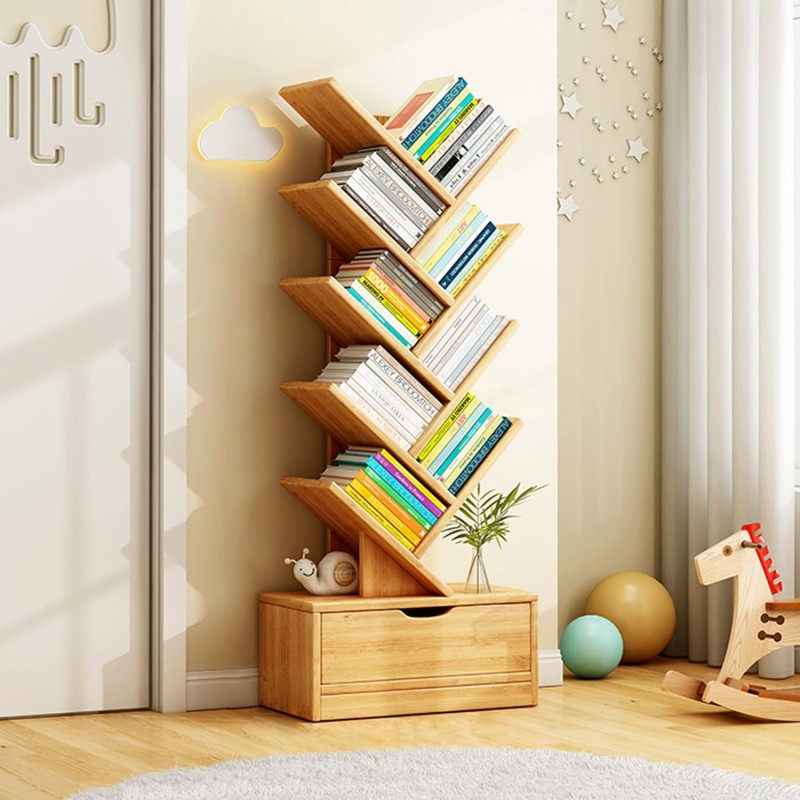 楽天市場】ブックタワー 大容量 本棚 木製 ブックシェルフ スリム 薄型