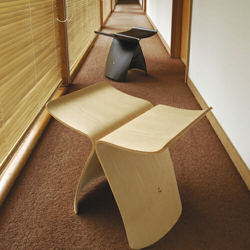 楽天市場】天童木工柳宗理バタフライスツールローズウッドクッション