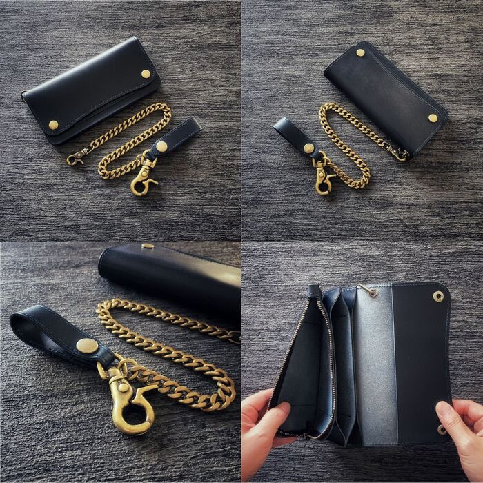 楽天市場】トラッカーウォレット 栃木レザー 日本製 本革 長財布