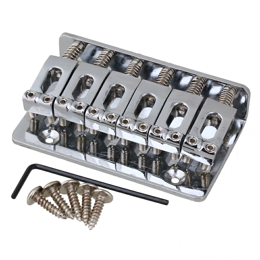 楽天市場】ギターブリッジ 固定ブリッジ 6弦 エレキギター用 ネジ付き