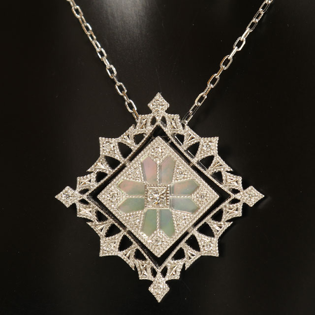 楽天市場】（美品）ミキモト MIKIMOTO コルテージュ シェル ダイヤ