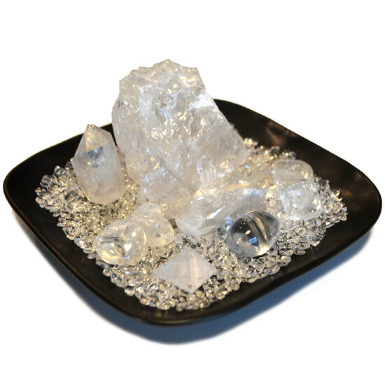 楽天市場】！パワーストーン 浄化セット さざれ 水晶本物の天然水晶