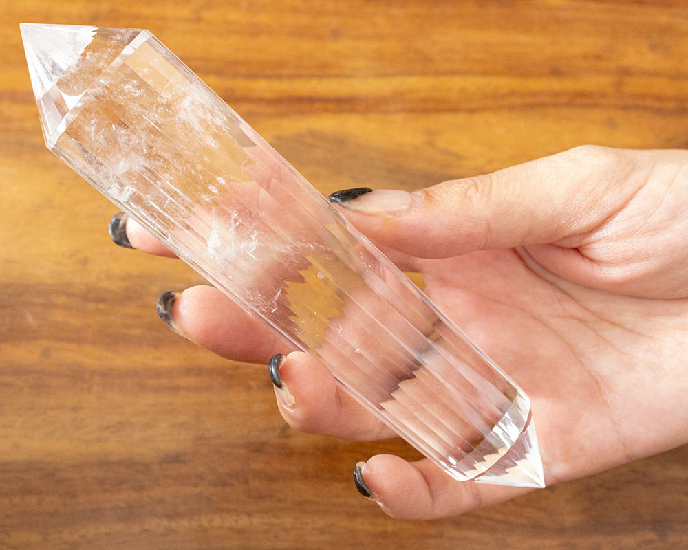 楽天市場】一点物 水晶 最大級 ヴォーゲルワンド 約154mm 約231g