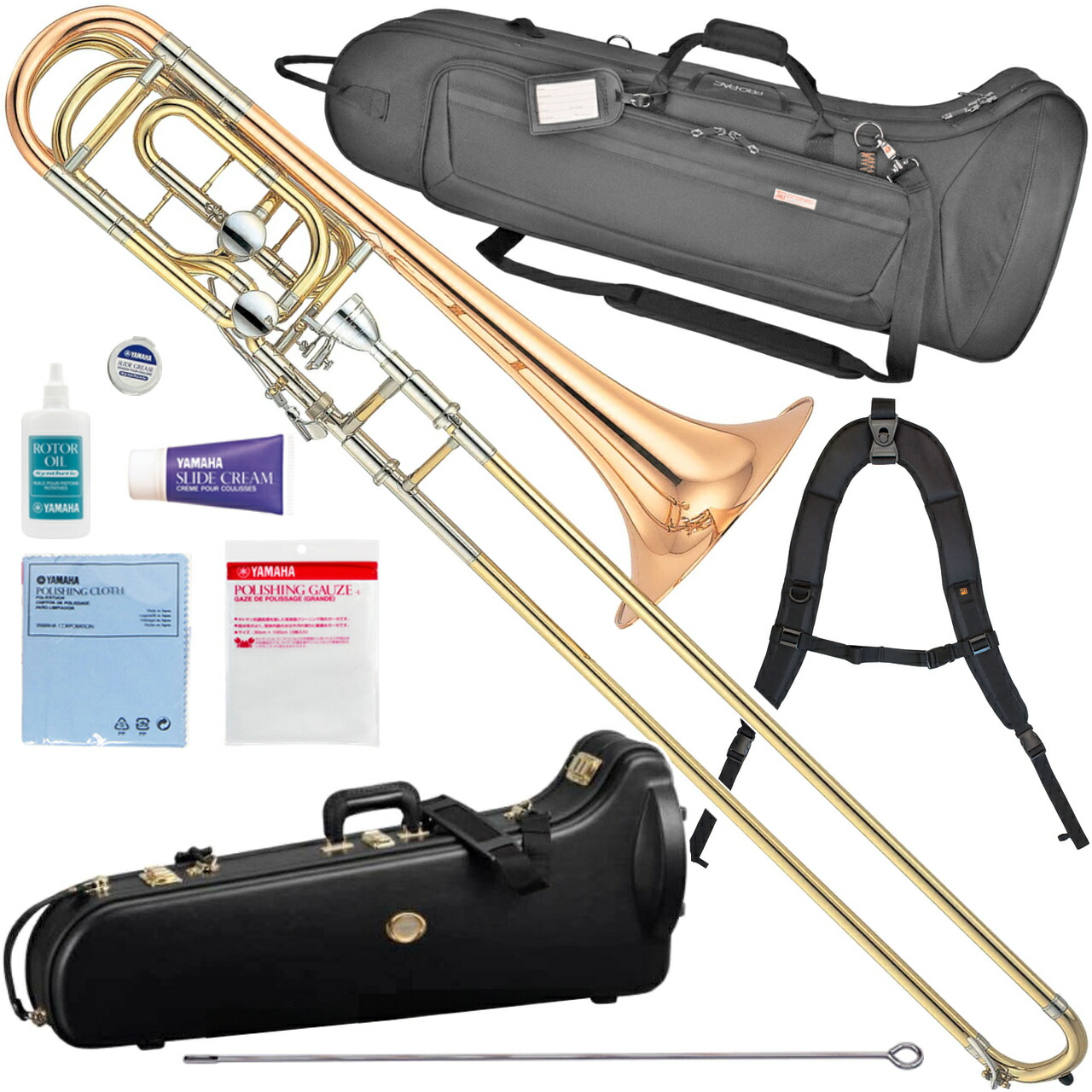 楽天市場】YAMAHA ヤマハ YBL-822G バストロンボーン 太管 ゴールド