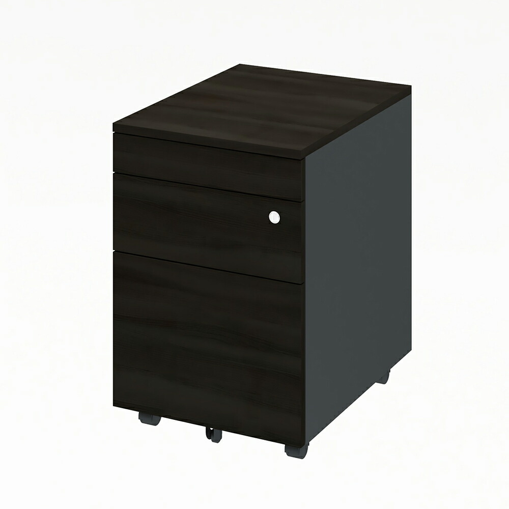 楽天市場】サイドワゴン OX（3段 鍵付き A4収納 キャスター付き デスク