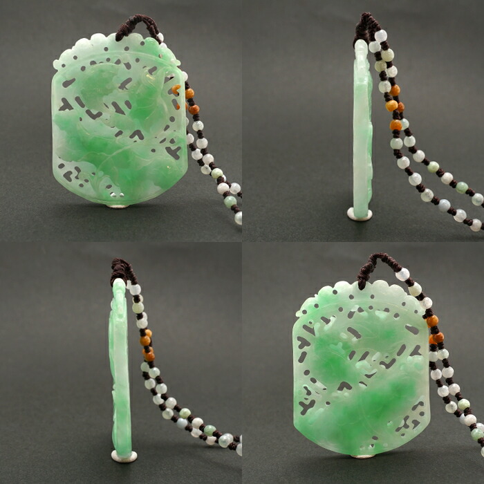 楽天市場】翡翠 彫り物 鯉×蓮 ミャンマー産 【一点物・証明書つき