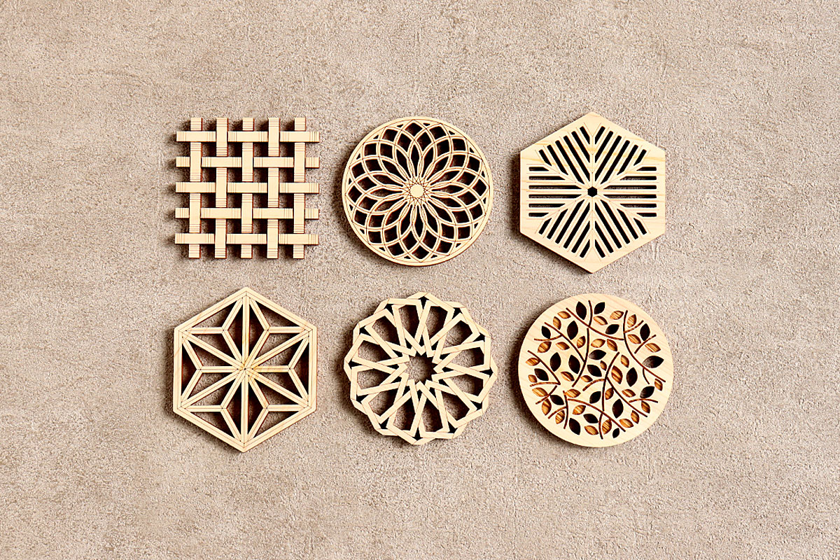 楽天市場】コースター 木製 ウッドコースター 天然木使用 全6種 日本製