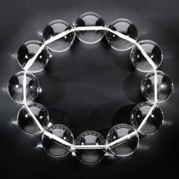楽天市場】高品質 水晶 ブレスレット 大玉 20mm 20cm メンズLL サイズ