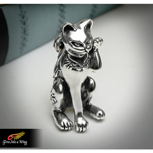 楽天市場】Give Me a Wing 招き猫 シルバー ペンダントトップ チェーン