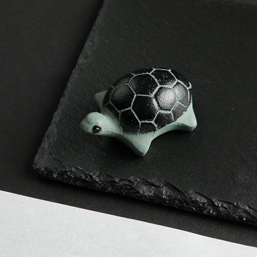 楽天市場】亀 文鎮 あお ペーパーウェイト 岩鋳 南部鉄器 かわいい