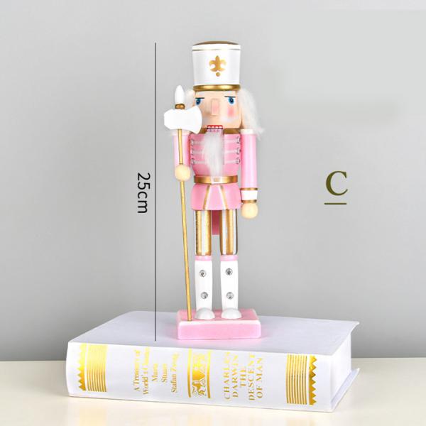 楽天市場】木製 くるみ割り人形 木工品 25cm 手作り マカロンカラー