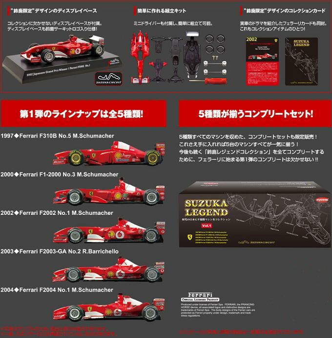 楽天市場】京商 1/64 Vol.1 5台セット フェラーリ Ferrari F310B / F1