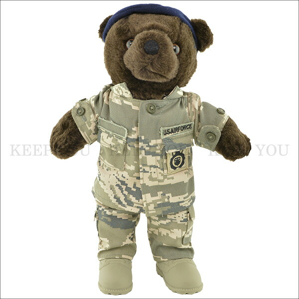 楽天市場】テディベア アメリカ 空軍制服 迷彩柄 約25cm 軍隊 こげ茶