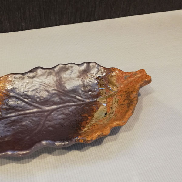 楽天市場】【取寄品】 萬古焼 南蛮一珍 葉形中皿葉型 葉っぱ形 はっぱ