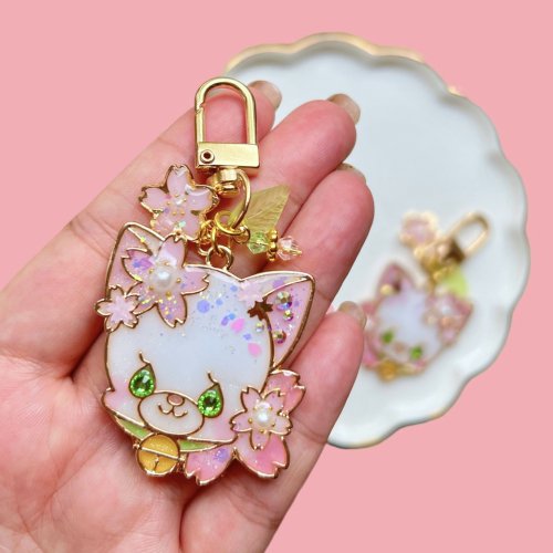 楽天市場】【空枠】レジン枠 フレーム さくらの花飾りネコ 桜 フラワー