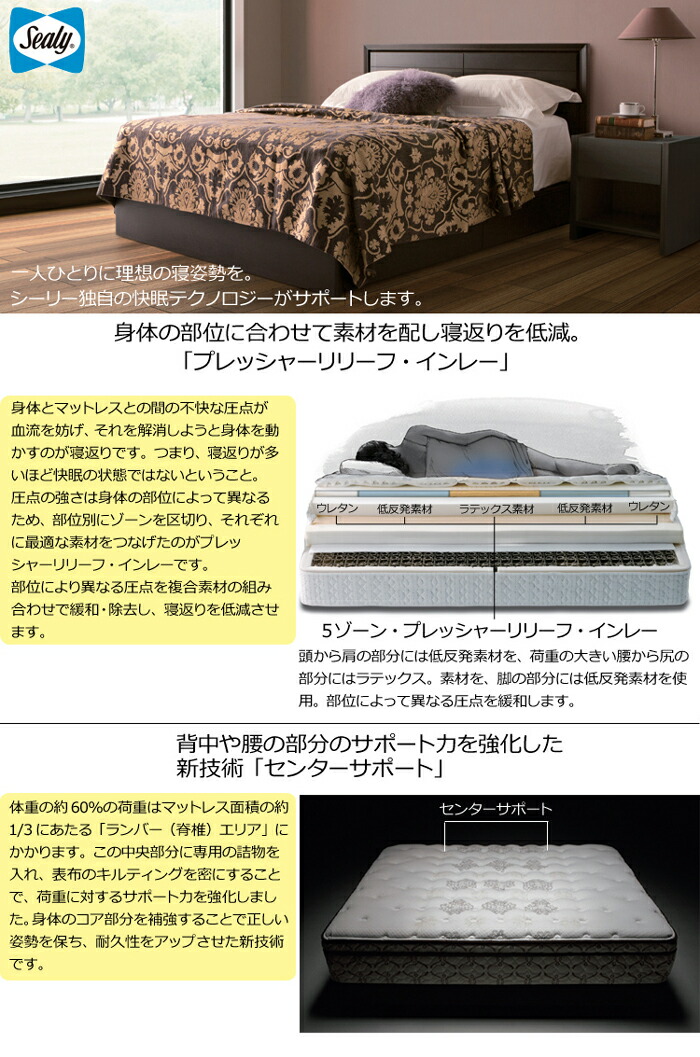 楽天市場】シーリー マットレス Sealy シーリーベッド クラウン