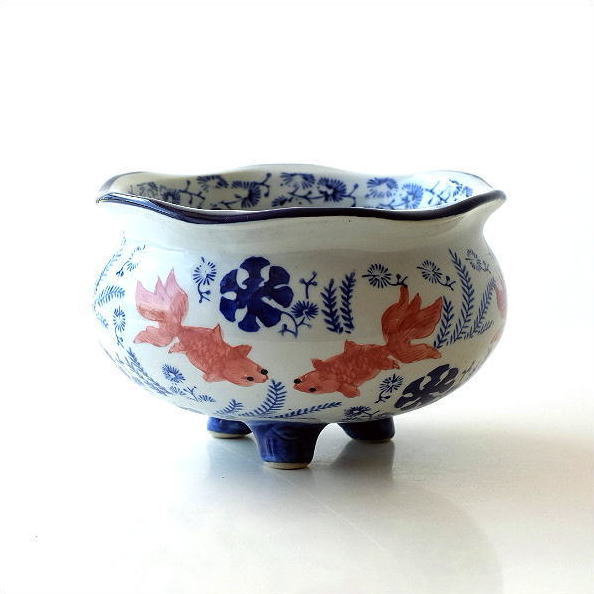 楽天市場】金魚鉢 おしゃれ 陶器 メダカ鉢 和風 レトロ アンティーク