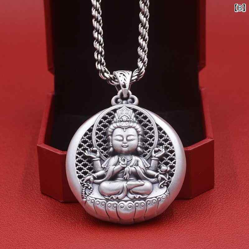 楽天市場】ペンダント 仏教 アクセサリー 千手観音 9999 シルバー