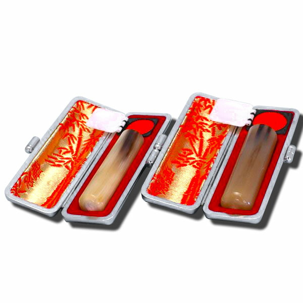 楽天市場】オランダ水牛/2本セット大/実印16.5mm+銀行印13.5mm/印鑑