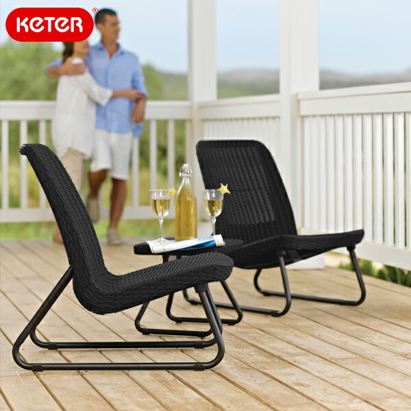 楽天市場】ガーデンファニチャー ベランダ バルコニー ブラック