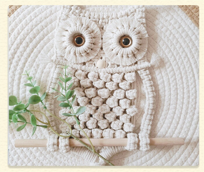 楽天市場】マクラメタペストリー 北欧風 壁掛け おしゃれ フクロウ