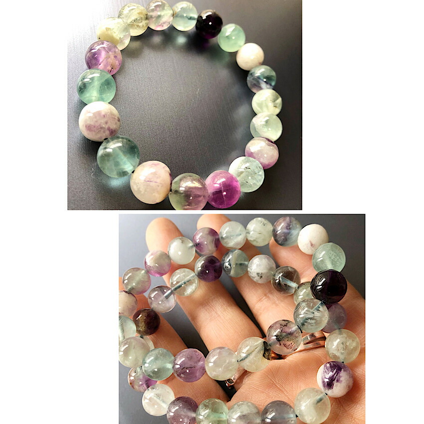 楽天市場】エンジェルフェザーフローライト10mm天然石ブレスレット