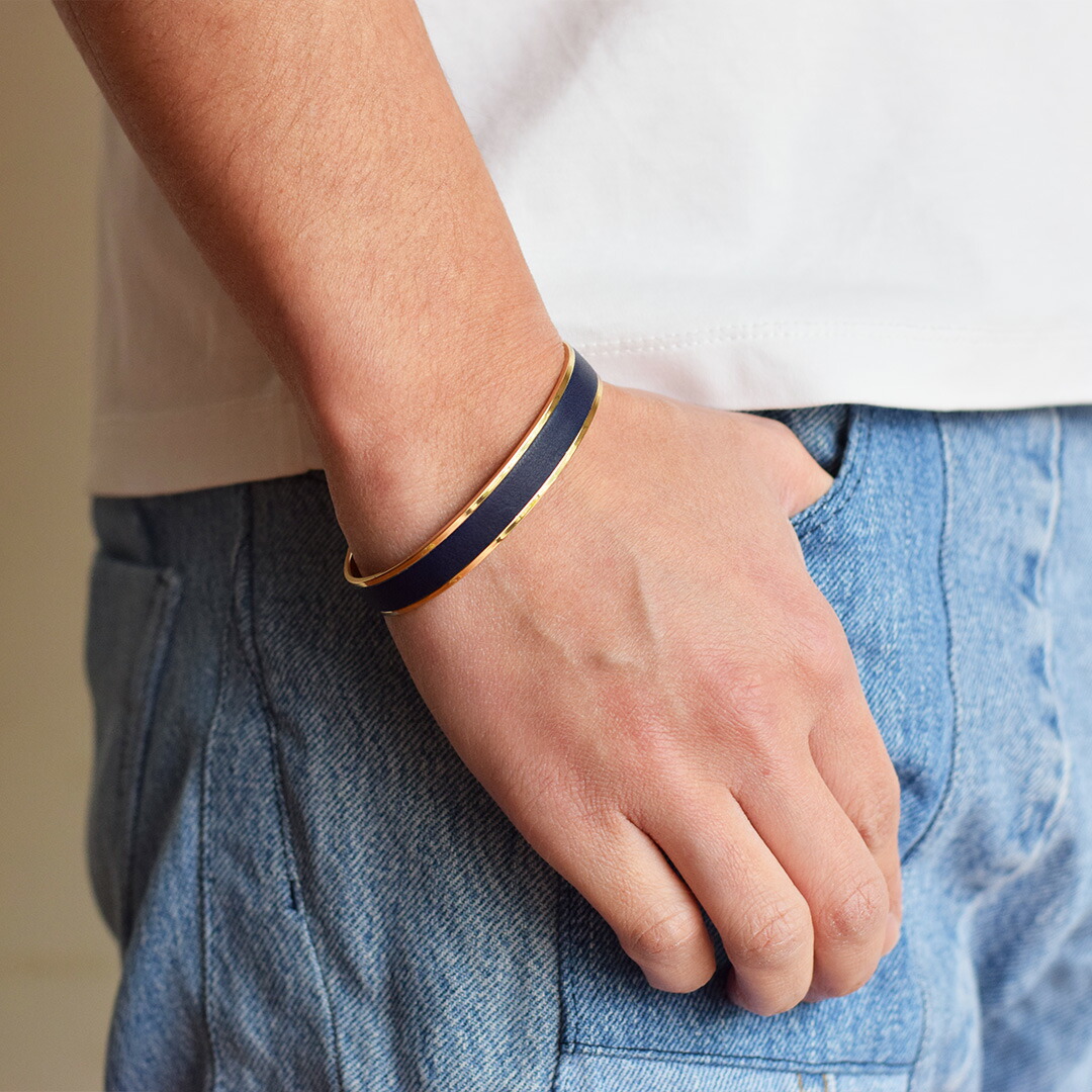 楽天市場】【 HIRAMEKI.公式 】バングル 本藍染レザー 真鍮 日本製｜全