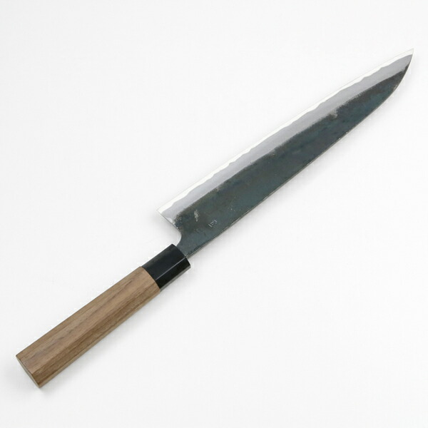 楽天市場】元兼 和牛刀 240mm 両刃 青紙1号 割込み 黒打ち仕上げ