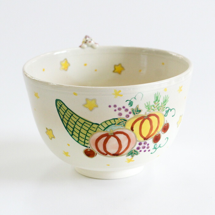 楽天市場】茶道具 抹茶茶碗 東山深山 色絵 収穫祭（縁付） 日本製 国産