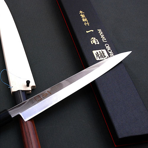 楽天市場】一角朧 鞘付き 柳刃包丁 9寸/270mm 大理石輪付き 【刺身包丁