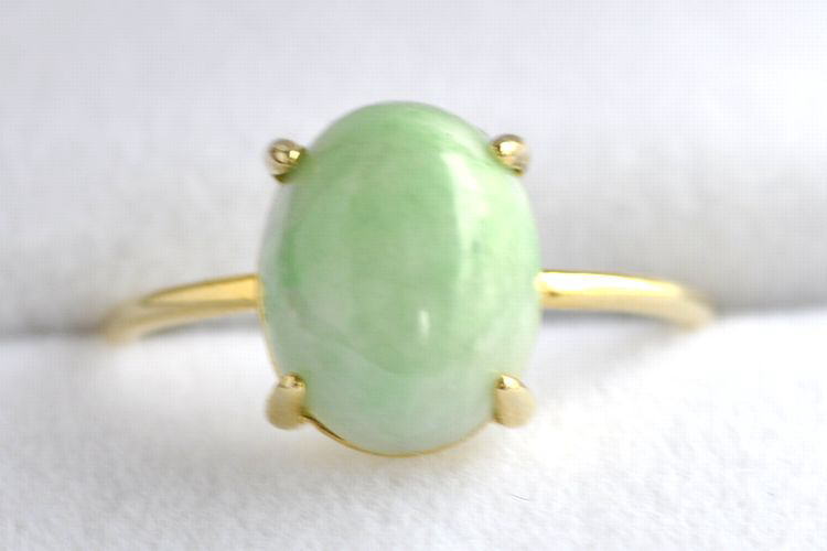 楽天市場】糸魚川翡翠指輪 ひすい指輪 天然翡翠リング ジェイダイト 9