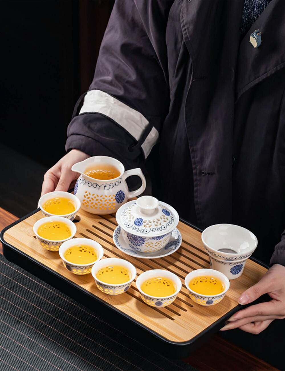 楽天市場】透かし模様で茶の色が見える玲瓏磁器 玲瓏磁 陶磁器 白磁