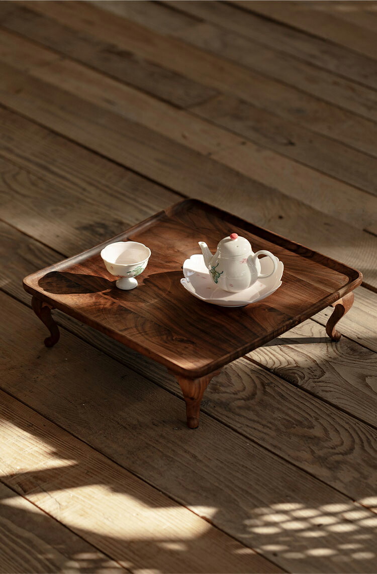 楽天市場】明式 ミニ テーブル 高台 木のトレー 茶台 座卓 ロー