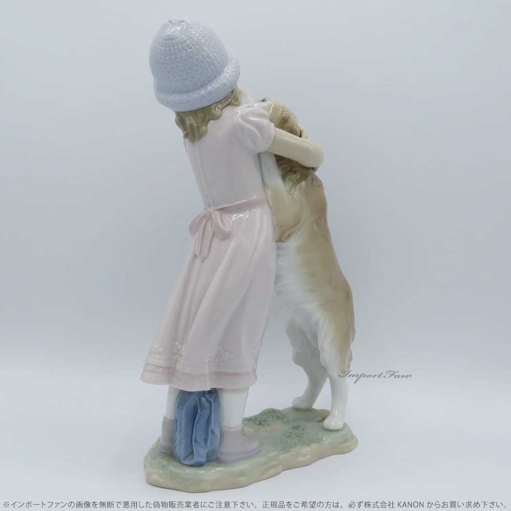 楽天市場】リヤドロ 待ってたよ! 少女 犬 ゴールデンレトリバー 置物