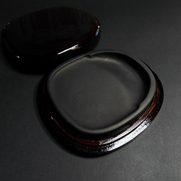 楽天市場】書道硯 無紋歙州硯 楕円型 4吋｜書道 書道用品 すずり 寿香