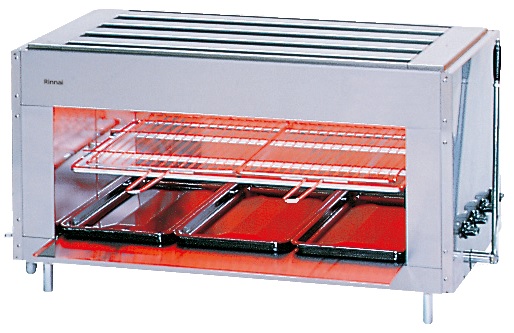 楽天市場】マルゼン ガス式 上火式焼物器《スピードグリラー》 MGK