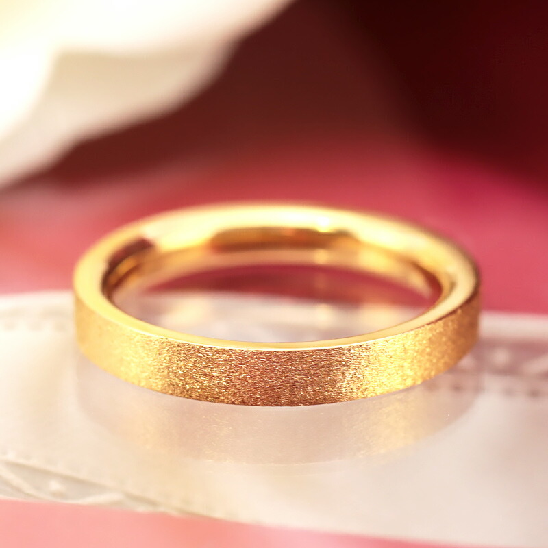 楽天市場】K24 純金 ゴールド リング 3mm 【6～13号】 艶消し 指輪 24k