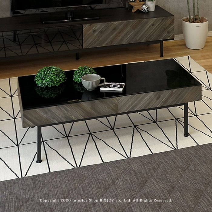 楽天市場】ローテーブル リビングテーブル ガラス天板 ダークグレー