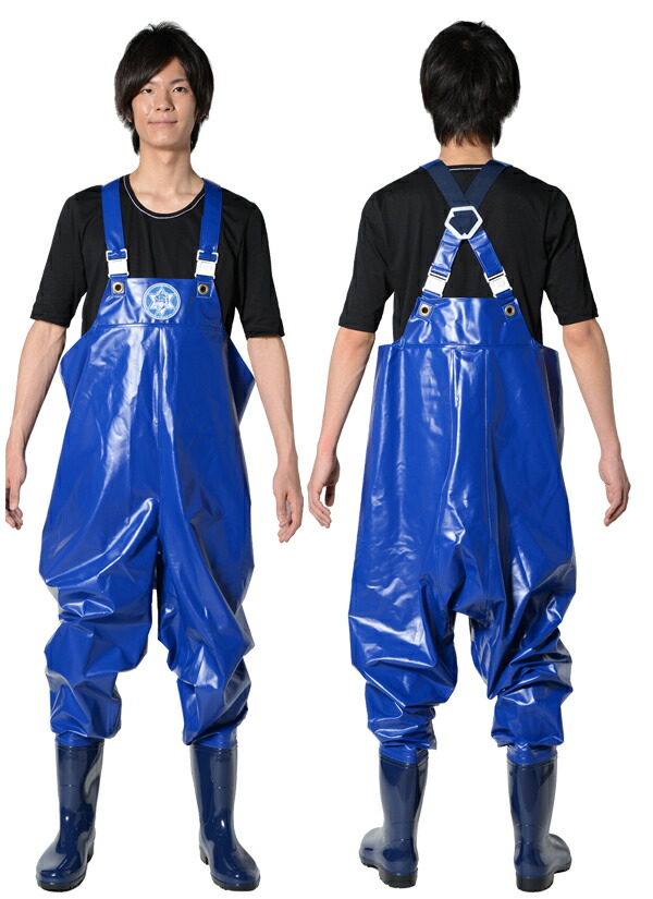 楽天市場】弘進ゴム マリンキング軽快胴付長 マリンブルー胴長靴