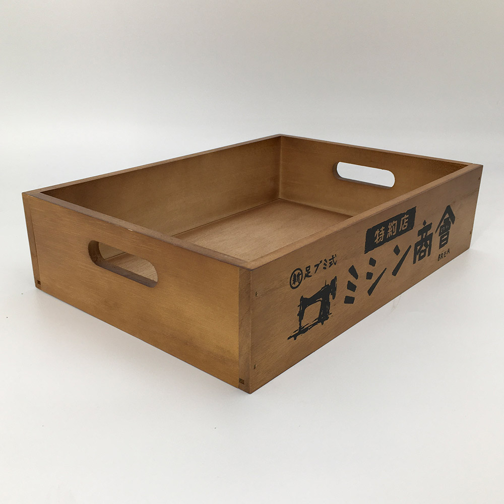 楽天市場】【レトロ 持ち手つき木箱 中サイズ AN-BOX-RT-L】木製 木箱