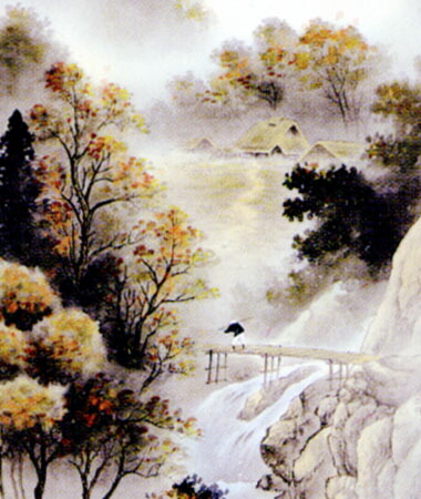 楽天市場】掛け軸 彩色山水 (田口紅洋) 送料無料 掛軸 : 掛け軸・絵画