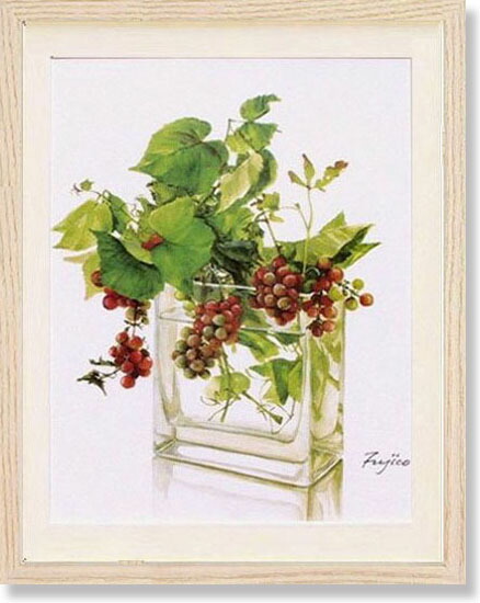 楽天市場】橋本不二子・ぶどう・絵画・植物画・インテリア・花の絵画