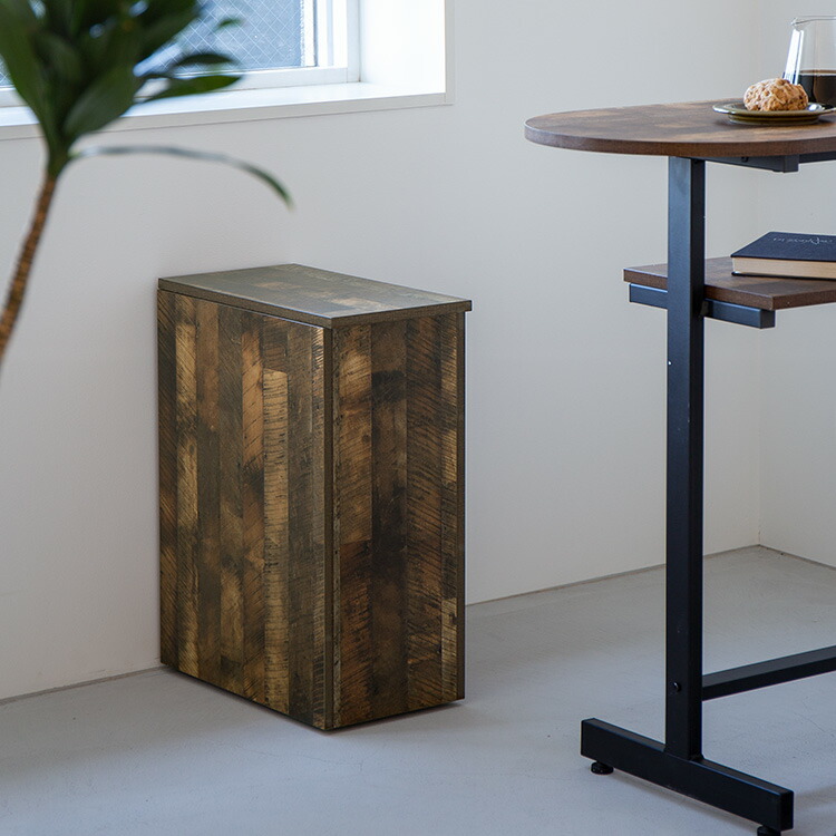 楽天市場】ヴィンテージ風 ダストボックス ゴミ箱 木製 ふた付き 45L