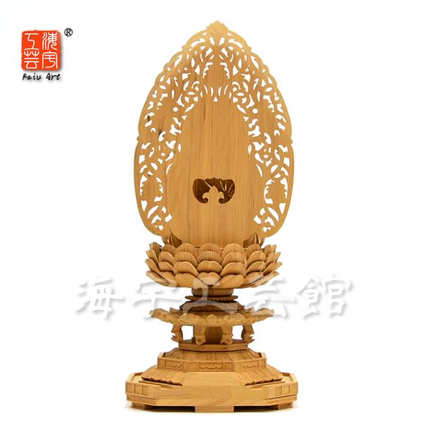 楽天市場】木彫り仏像 【釈迦如来】 唐草光背八角台 肖楠木 眼入切金