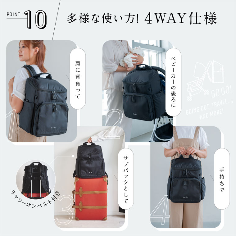 楽天市場】THEATHEA DUO マザーズリュック マザーズバッグ 3way バック