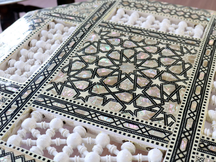 楽天市場】螺鈿家具 Mother of Pearl エジプト螺鈿の工芸家具 サイド